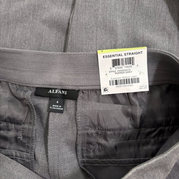 Alfani Women's Straight-Leg Grey Dress Pants NWT - Picture 9 of 9